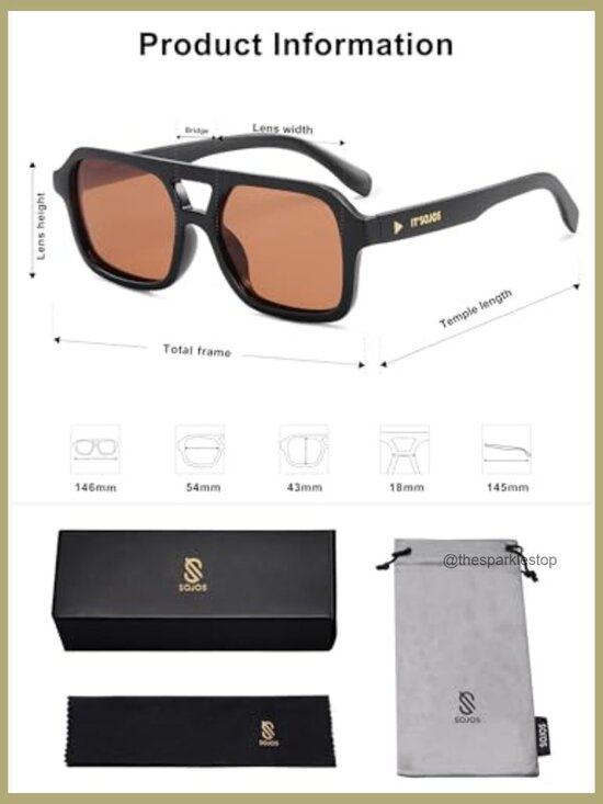 Retro Aviator Sunglasses Polarized Square Designer Inspired Shades main image 5